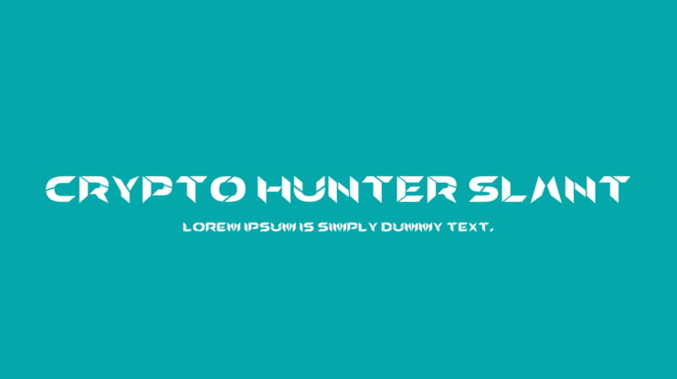 Crypto Hunter Slant Font Family