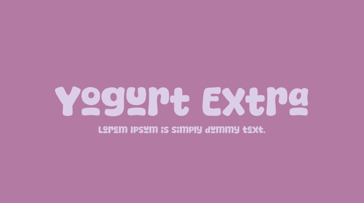 Yogurt Extra Font