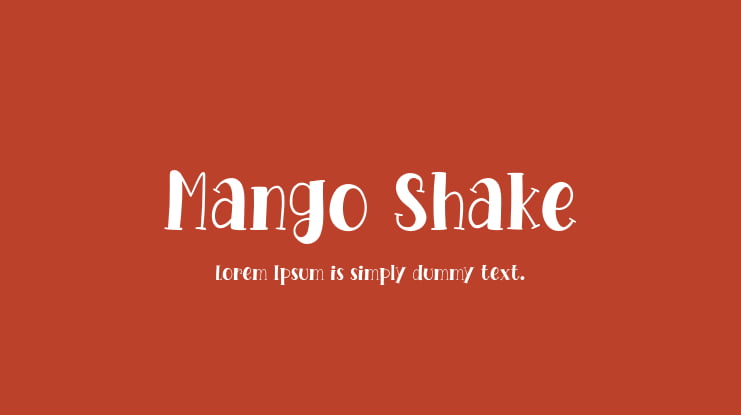 Mango Shake Font