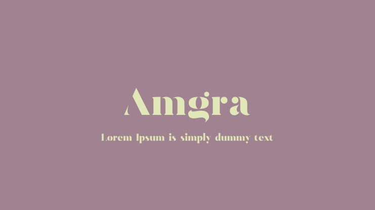 Amgra Font