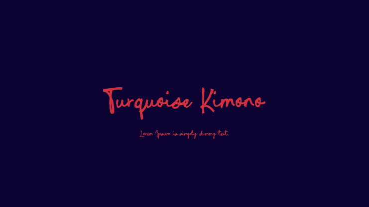 Turquoise Kimono Font