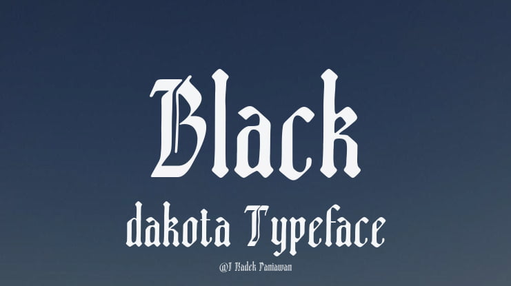 Black dakota Font