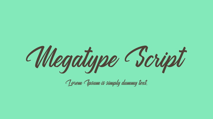 Megatype Script Font