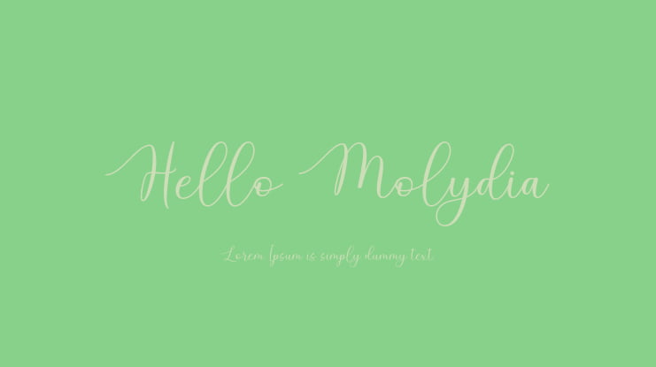 Hello Molydia Font