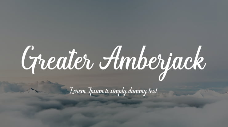 Greater Amberjack Font