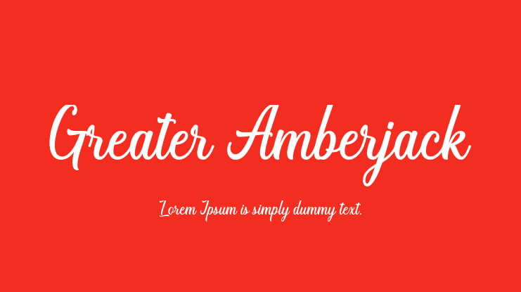 Greater Amberjack Font