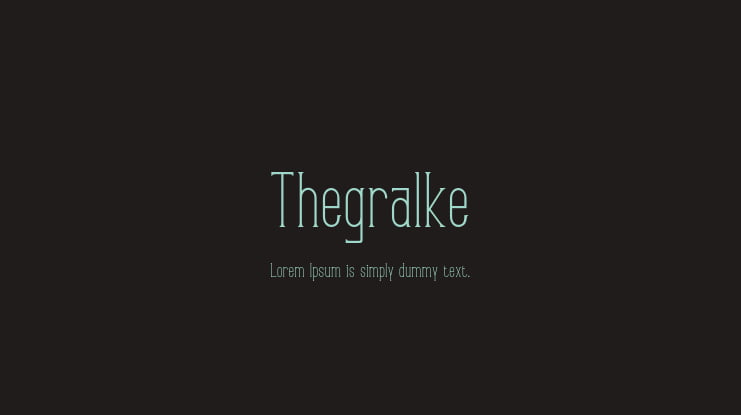 Thegralke Font