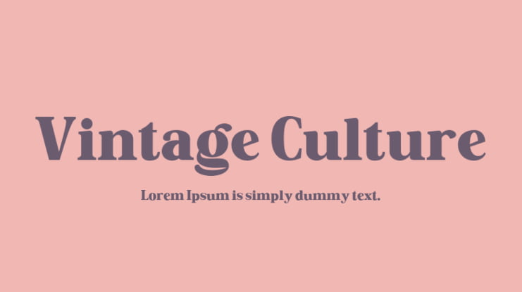 Vintage Culture Font