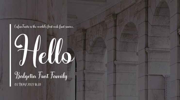 Hello Balgetia Font