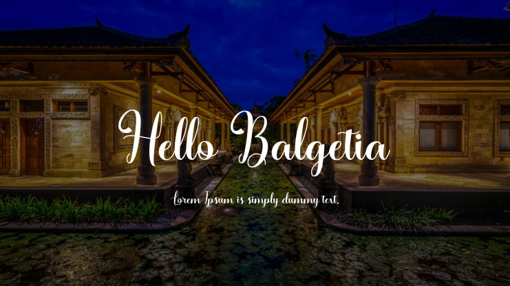 Hello Balgetia Font