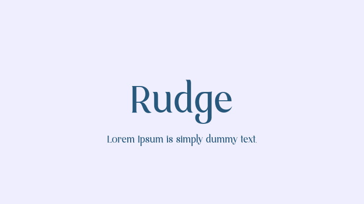 Rudge Font