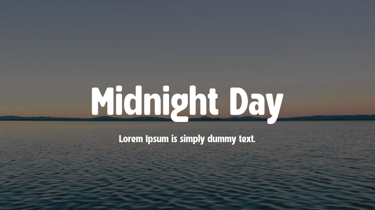 Midnight Day Font