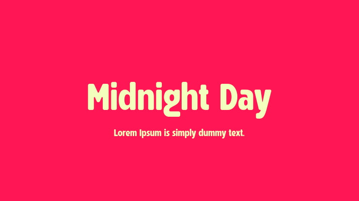 Midnight Day Font