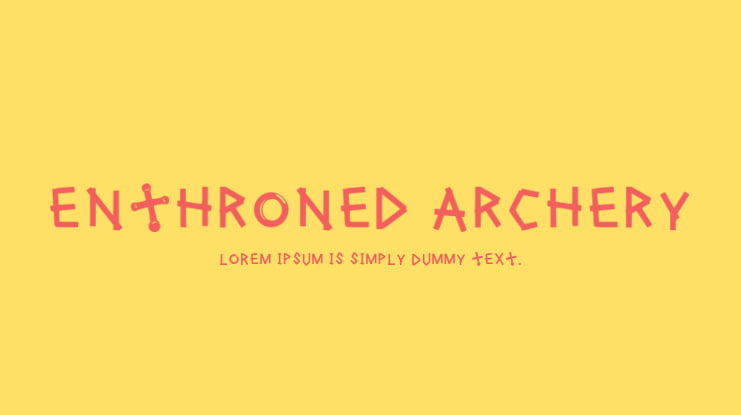 Enthroned Archery Font