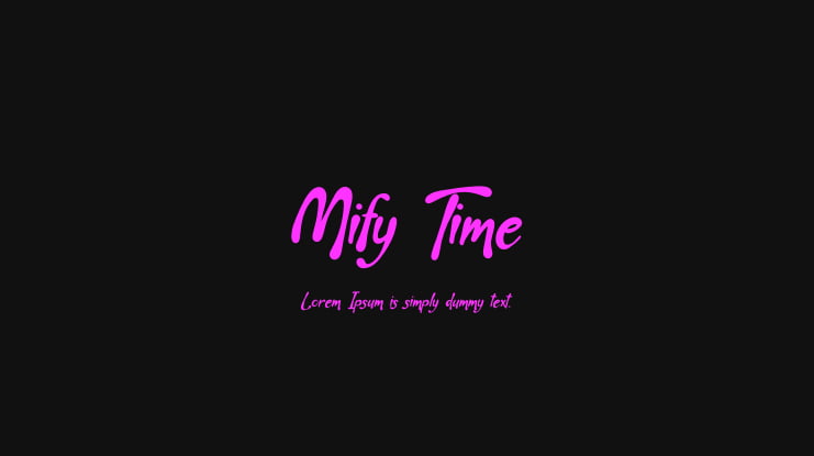 Mify Time Font