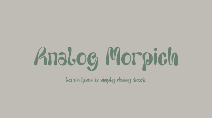 Analog Morpich Font