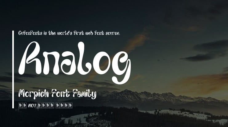 Analog Morpich Font