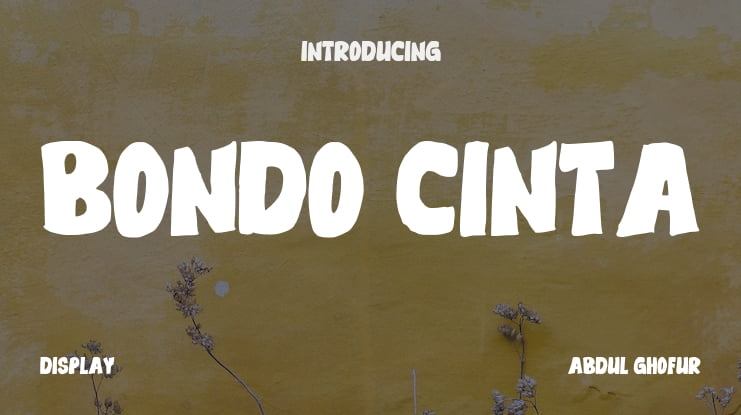 BONDO CINTA Font