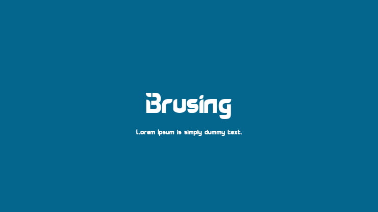 Brusing Font