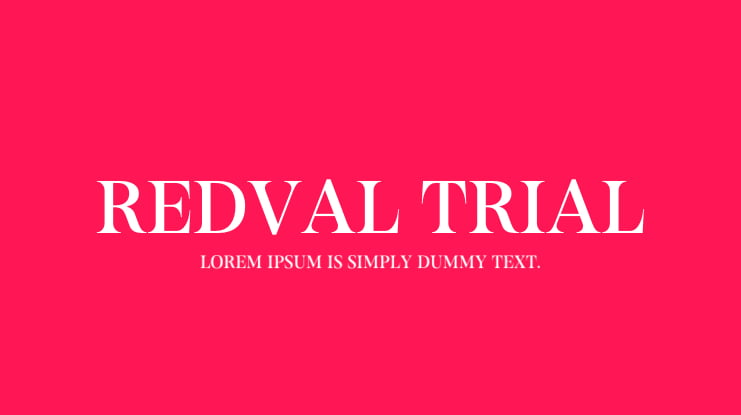 Redval Trial Font