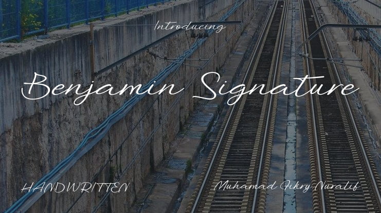 Benjamin Signature Font Family