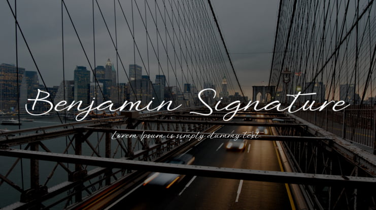 Benjamin Signature Font Family