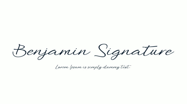 Benjamin Signature Font Family