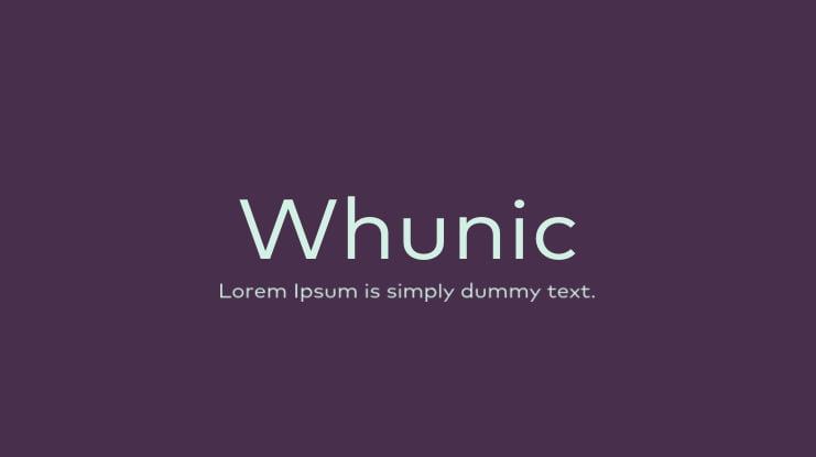 Whunic Font Family