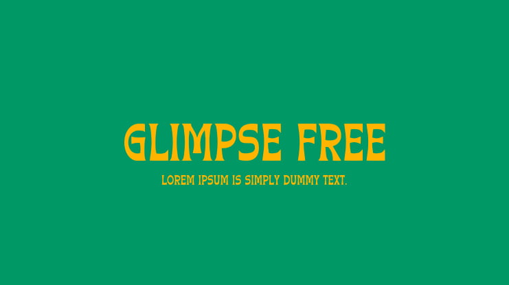 Glimpse Free Font