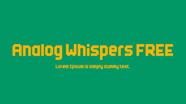 Analog Whispers FREE Font