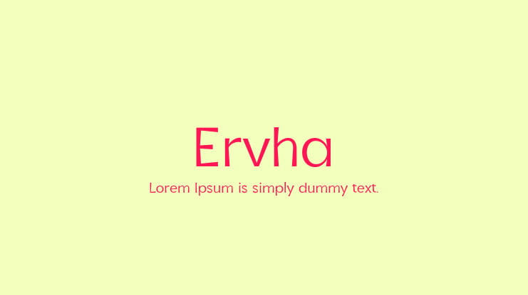 Ervha Font Family