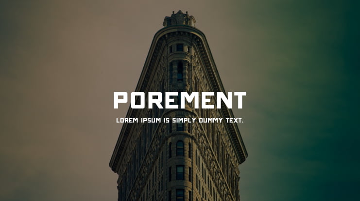 Porement Font