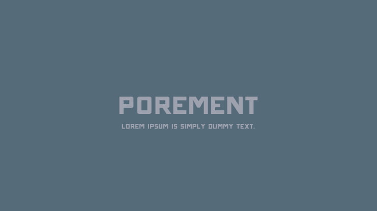 Porement Font