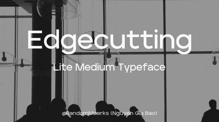 Edgecutting Lite Medium Font Family