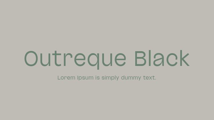 Outreque Black Font Family