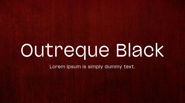 Outreque Black Font Family