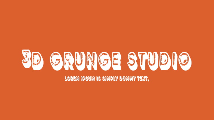 3D Grunge Studio Font