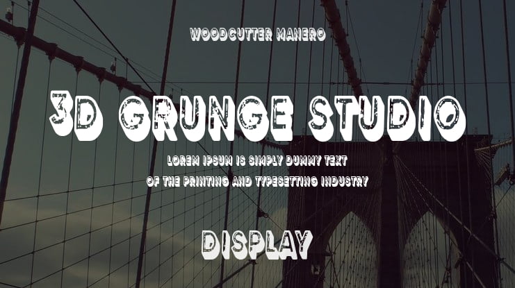 3D Grunge Studio Font