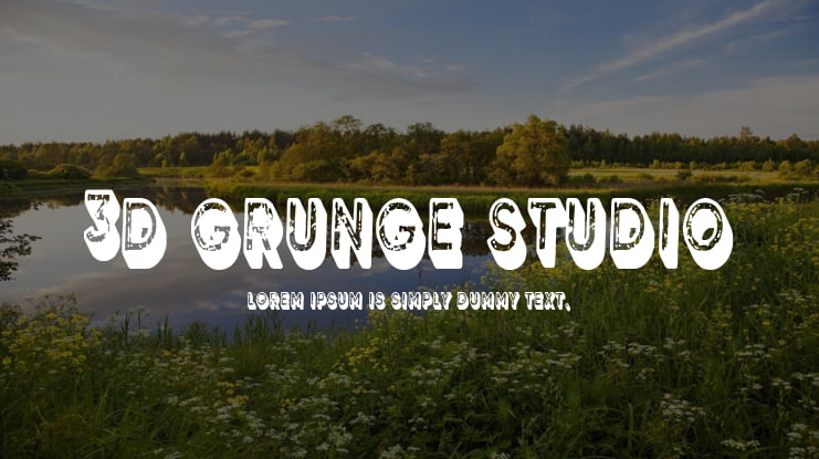 3D Grunge Studio Font