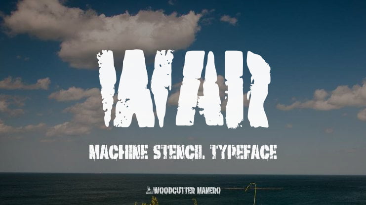 War Machine Stencil Font