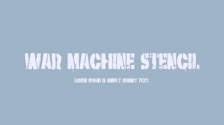 War Machine Stencil Font