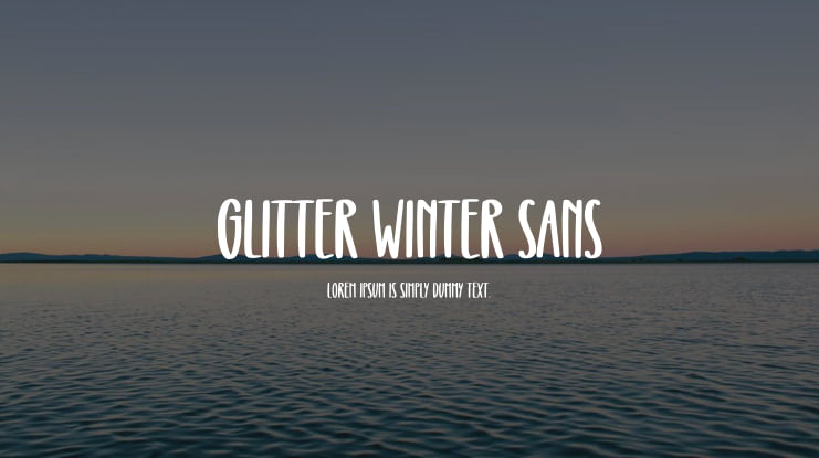 Glitter Winter Sans Font Family