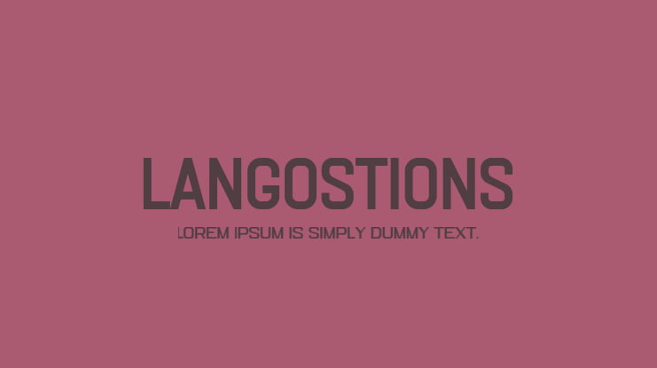 LANGOSTIONS Font