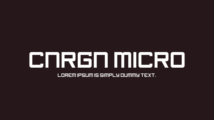 CNRGN Micro Font