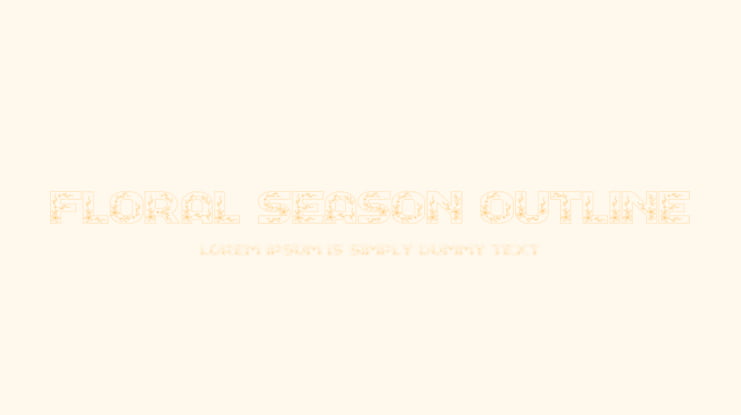 Floral Season Outline Font Family