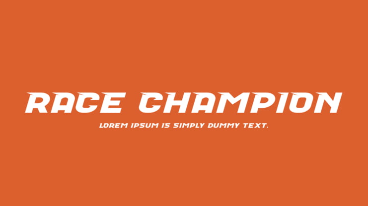 Race Champion Font