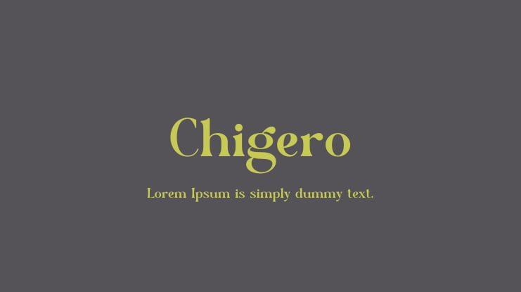 Chigero Font