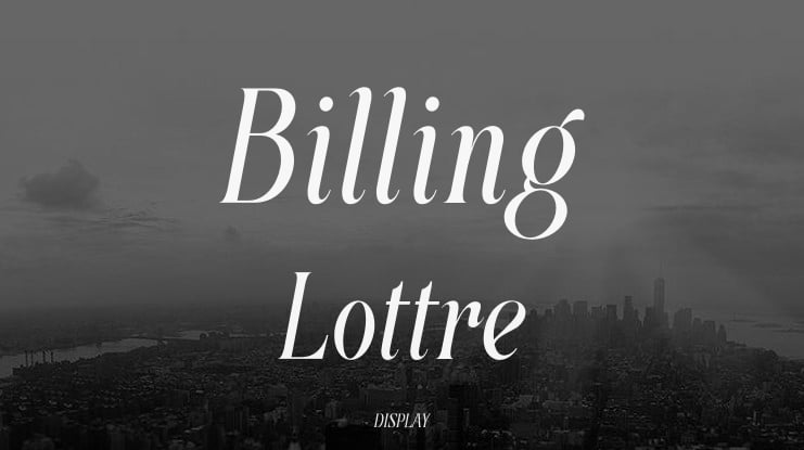 Billing Lottre Font