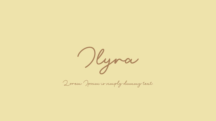 Ilyra Font