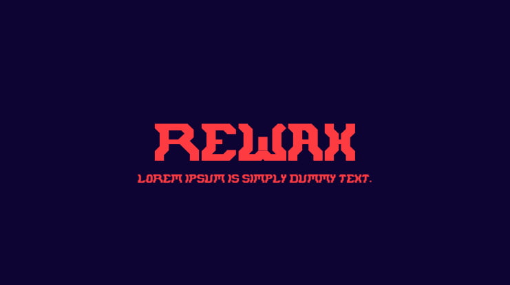 REWAX Font